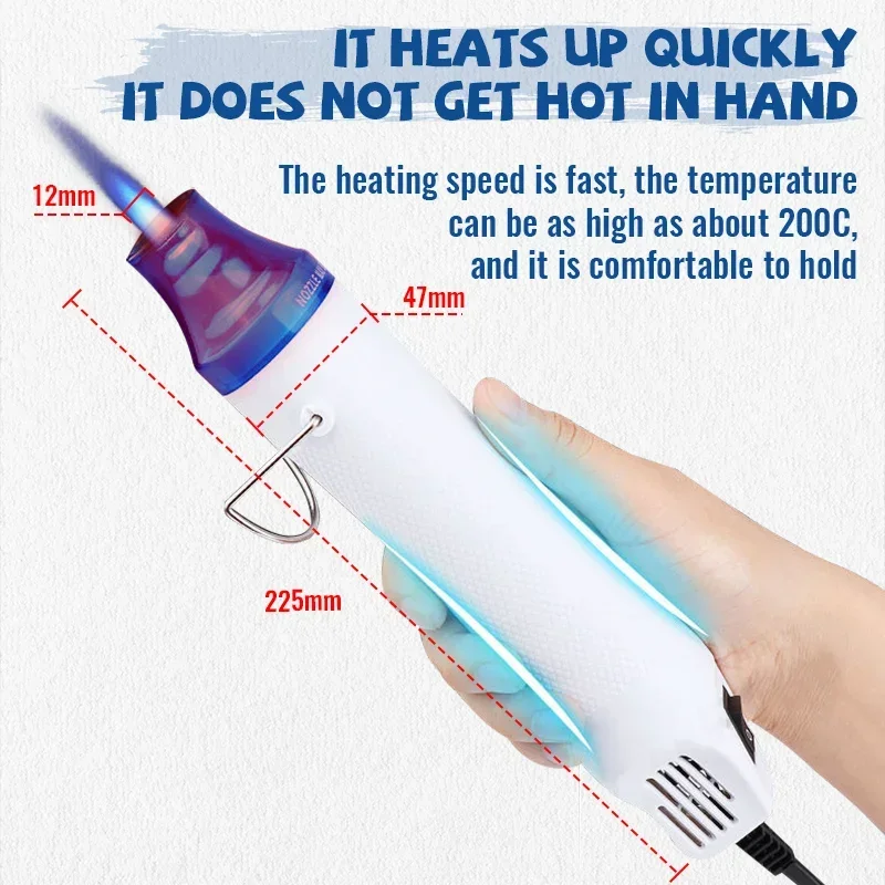 ホットエアガン 300 ワット 220V 軽量ハンドホールド - Heat Gun Paint Strip のレビューと価格