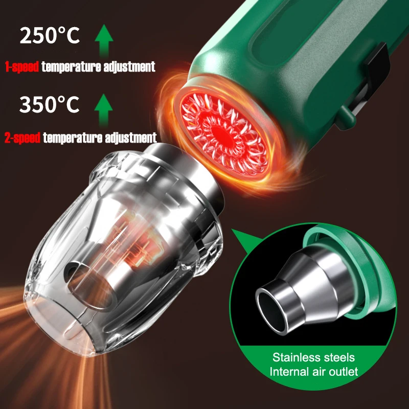 350W 2段階風量調整 ホットエアガン ミニブロワー DI - Heat Gun Paint Strip のレビューと価格
