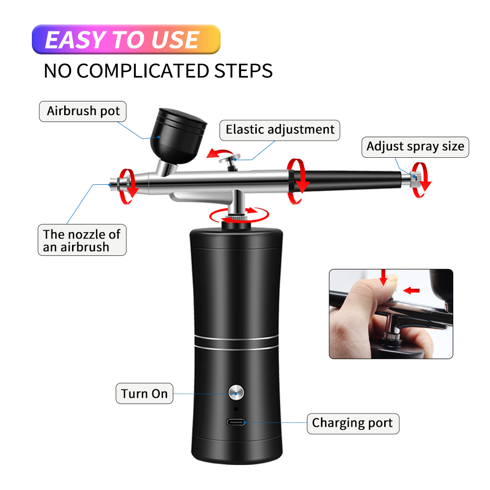 ポータブル充電式ワイヤレスエアブラシコンプレッサー付きシング - Heat Gun Paint Strip のレビューと価格